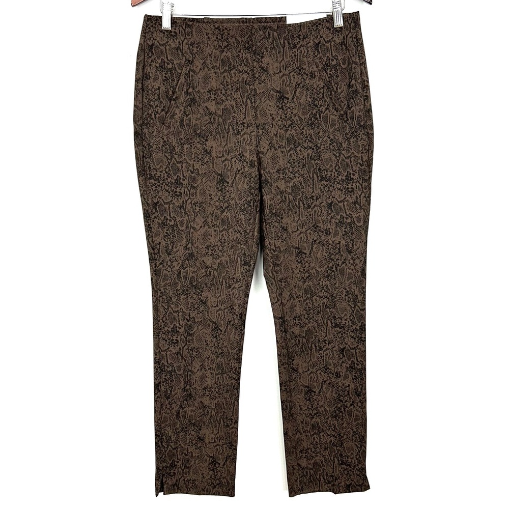 Chico’s So Slimming 360 Juliet Ankle Pants Women’s Size 8 Opulent Python Ponte